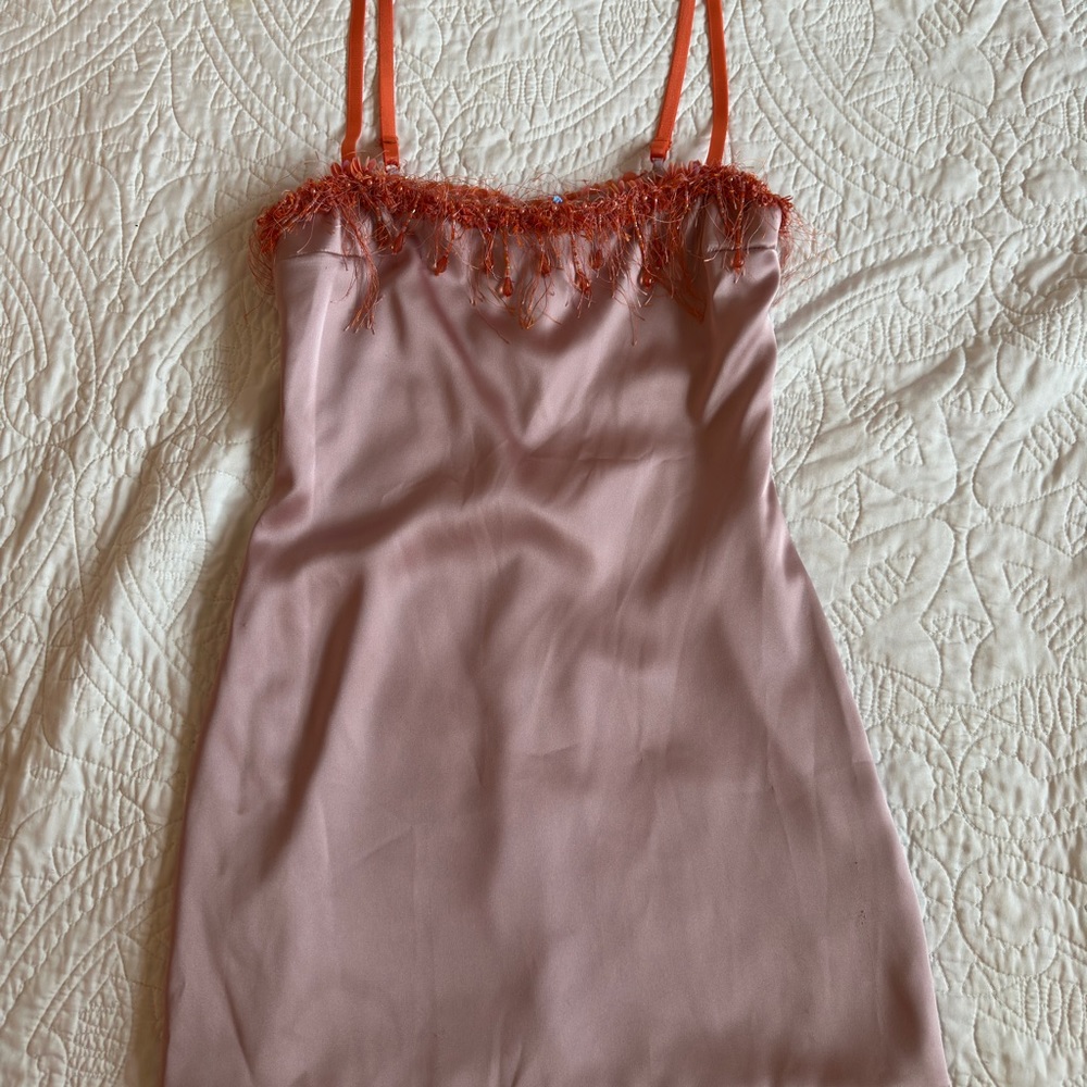Danielle Guizio Beaded Mini Dress